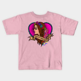 Fiesta Forever - San Antonio TX Fiesta Tattoo Girl Kids T-Shirt